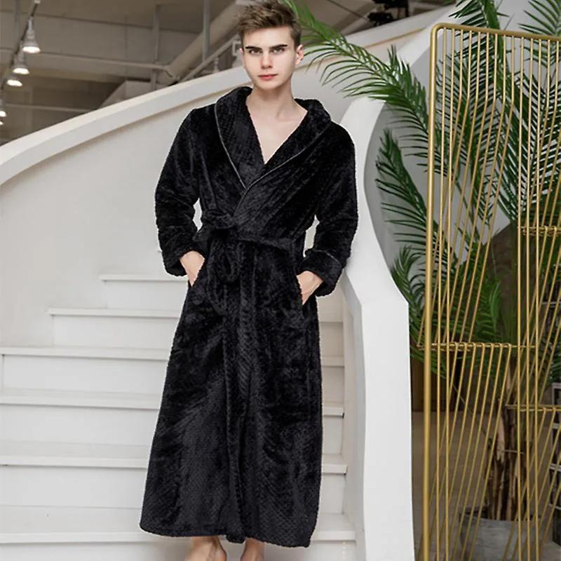 Modern Pure Cotton Bathrobe Men's/ Women's Fleece Bathrobe Long Shawl Collar bathing Robe,bathing gown, us as bathing towel insulates your body from the winter chill while wrapping