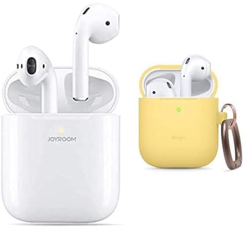 Joyroom T03S Earbuds Supports All Devices, Wireless + Elago airpods hang case - yellow