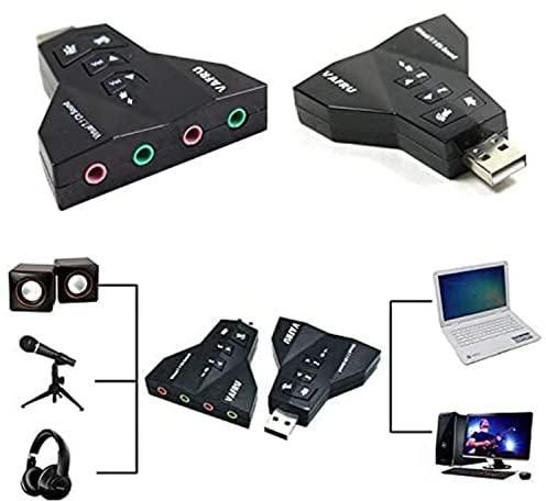 eWINNER Virtual 7.1 Channel Mic Speaker USB to 3D External Sound Card Audio Adapter