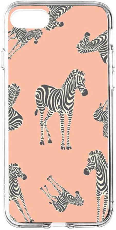 Flexible Hard Shell Case Cover For Apple iPhone 8/iPhone 7 Zebra 4