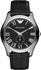 Emporio Armani Classic Men's Black Dial Leather Band Watch - AR1703