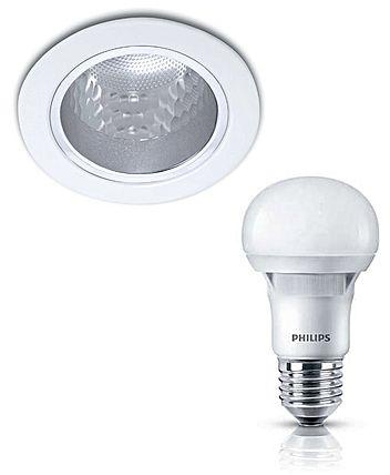 Philips 13804 Glass recessed lighting spot - 18W + LED Bulb Cool Daylight - 8W