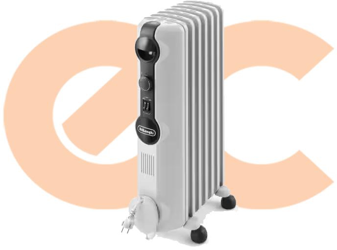 Oil Heater Delonghi Radia S ,7 Fins, 1500 Watt, White - Model TRRS0715 - EHAB Center Home Appliances