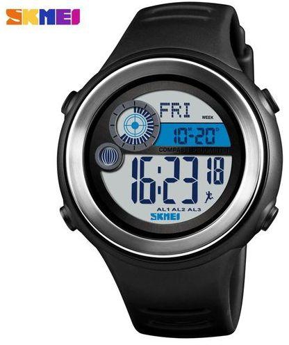 Skmei Outdoor Sport Watch Men Digital Watches 5Bar Waterproof PU Strap Calorie Multifunction Digital Watch Reloj Hombre 1395(All Black)