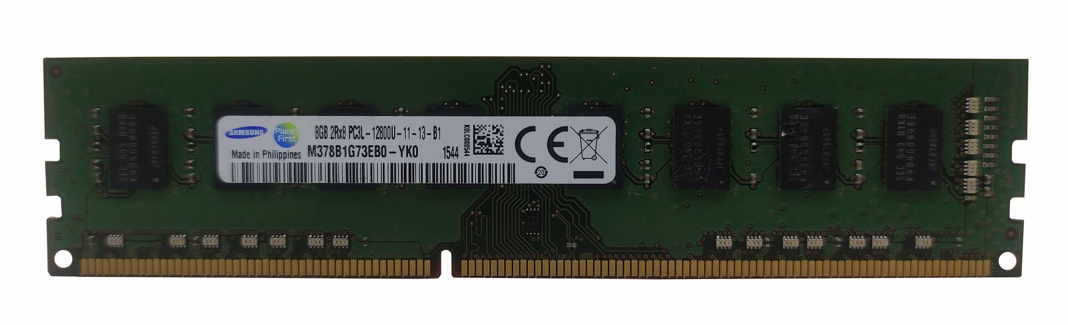 Samsung M378B1G73EB0-YK0 Samsung 8GB PC3-12800 DDR3-1600MHz CL11 240-Pin 1.35V Desktop PC Ram Memory Module