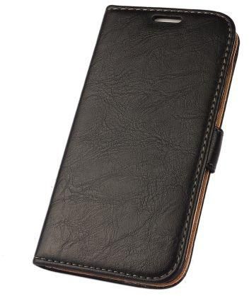 Flip Leather Wallet Stand Phone Case for Samsung Galaxy S6 edge G925 - Black