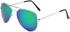 sunglasses for protection from UV Silver frame blue mirror lenses Item No 530 - 9