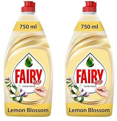 Fairy Gentle Hands Lemon Blossom Dishwashing Liquid Soap, 2 x 750 ml