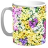 Flowers Printed Ceramic Mug Yellow/White/Pink
