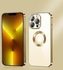 Soft TPU Logo Gold with Lens Protection Frame Back Cover for iPhone 14 Pro Max (6.7 in) Gold