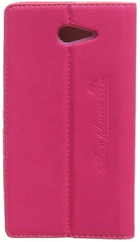 Flip Cover For Sony Xperia M2 Pink