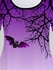 Plus Size Halloween Bat Tree Branch Print Ombre Tee - 5x | Us 30-32