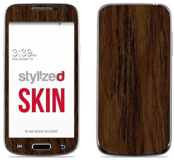 Stylizedd Premium Vinyl Skin Decal Body Wrap for Samsung Galaxy S4 Mini - Wood Marine Teak