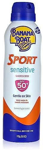 Banana Boat Simpley Protect Sport Sunscreen Spray-SPF50-UVA/UVB Protection-No Added Oils & Fragrance-No Oxibenzone & Parabens-Lightweight-Non Greasy-Quick Absorption-Water Resistant-170g