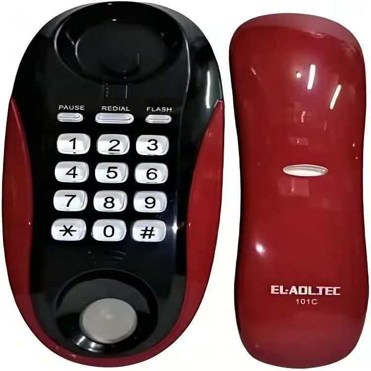 Get El-Adl Tec 101C Corded Telephone - Black Red with best offers | Raneen.com