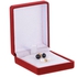 Vera Perla 18K Solid Gold 6-7mm Genuine Black and White Pearl Earring Set