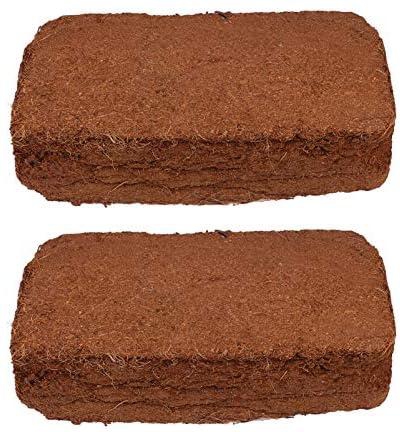 Bestomz 2pcs Coconut Choir Bricks Compressed Coco Peat Brick for Seed Starting Mix Reptiles Garden