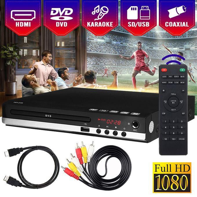 1080P Full HD Video CD DVD Player USB HDMI 5.1 Stereo Surround Sound With Microphone Interface With/Without HDMI Cable With HDMI Cable