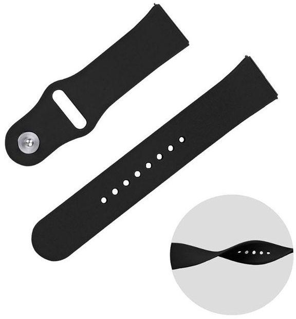 Replacement Silicone Sport Strap 20mm For Samsung Galaxy 42mm - Black