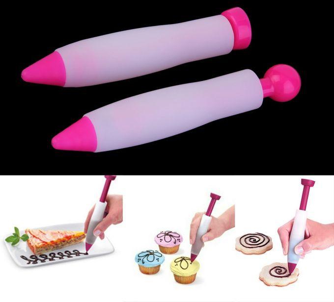 Allwin Cute Silicone Cake Cookie Pastry Cream Chocolate Syringe Decorating Pen
