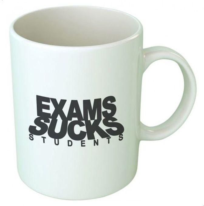 Exams Ceramic Mug - Black/White