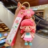 Cartoon  Girl Doll Keychain Cute Creative Ponytail Pink Skirt Girl Key Chain Holder Women Bag Pendant Keyring Holiday Gift