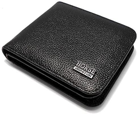 Imperial Horse Black Faux Leather For Men - Bifold Wallets