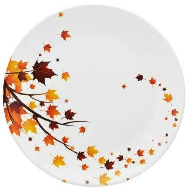 Vintage Leaves Dinner Plate 10.5-Inch White/Yellow/Red 10.5inch