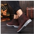 Tauntte Suede Leather Chelsea Boots Men Retro Martin Boots For Male Ankle Boots (Brown)