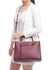 Tommy Hilfiger Faux Leather Bag For Women,Burgundy - Shopper Bags