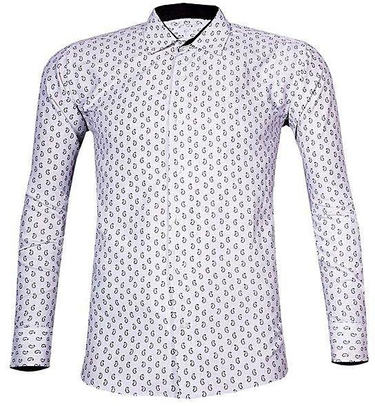 Fashion Men's Unique Dotted Shirt - Cream