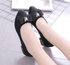 Summer Women's Bows Sparkly Slip On Pumps Casual Ladies Pointed Toe Comfortable Low Heels Elegant Party Shoes
