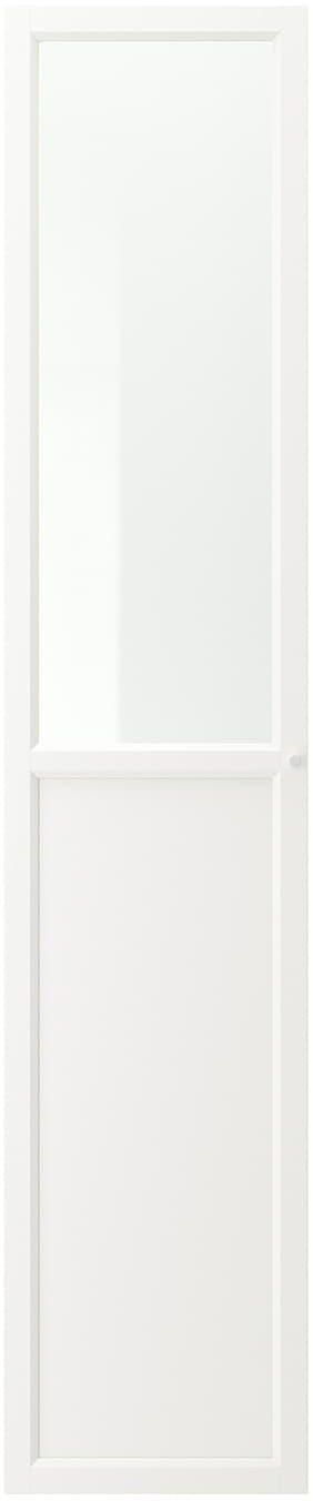 OXBERG باب ألواح/زجاجي - أبيض ‎40x192 سم‏