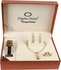 Charles Delon Crystal Women's White Dial Stainless Steel Band Watch & Jewelry Set - 5739 LPMW