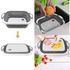 Collapsible Cutting Board, multifunctional foldable silicon tub with colander for easy washing/chopping/cutting vegetables, fruits and an ideal space -saving basket for kitchen/BBQ /Picnic/Camping.