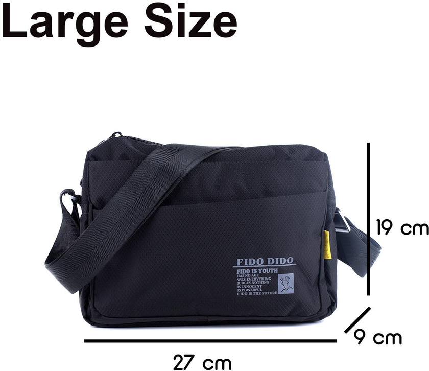 Fido Dido Lightweight Sling Bag - Large (Black)