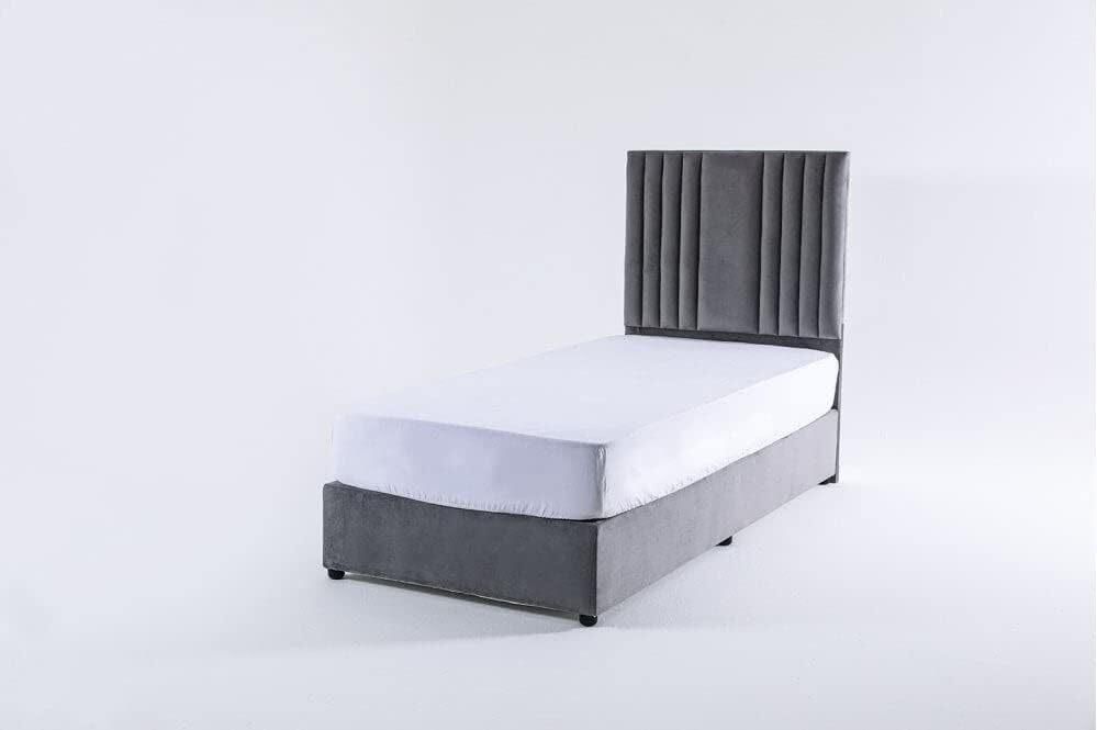 PAN Home Home Furnishings Polina Single Bed Velvet 120x200 Grey