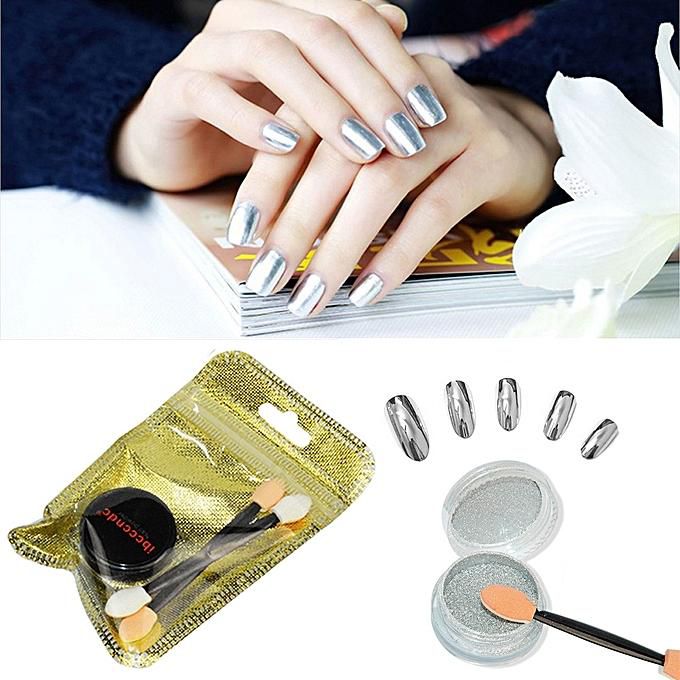 Generic Women Mirror Powder Effect Chrome Nails Pigment Gel Polish Diy From Jumia In Nigeria Yaoota - Chrome Nails Diy