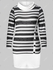 Plus Size Buttoned Striped Mini Dress - L
