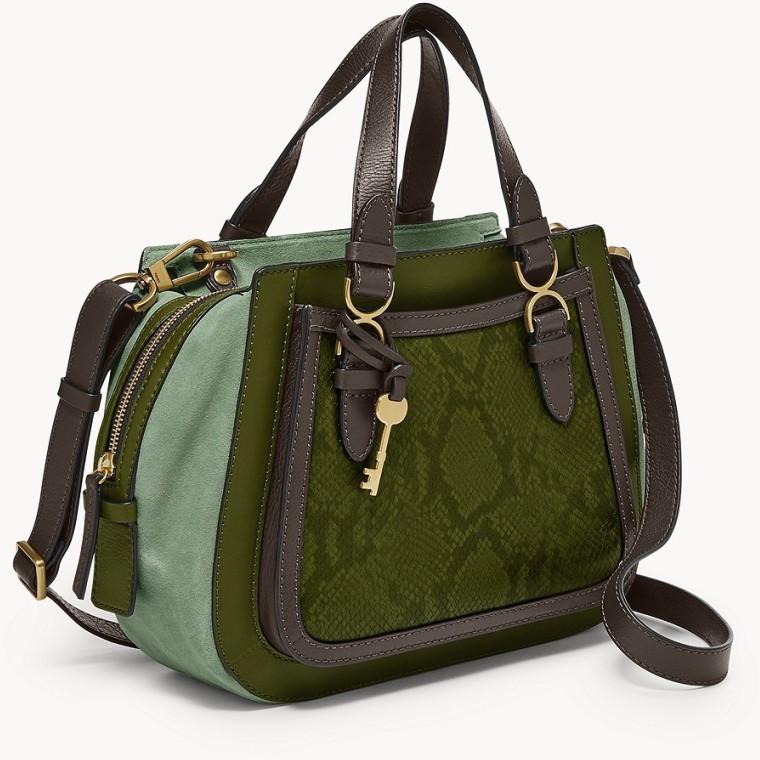Fossil Handbag Brooke Satchel Handbag ZB1358311 (Green)