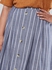 Striped A-line Maxi Skirt With Button Detail And Elasticised Waistband