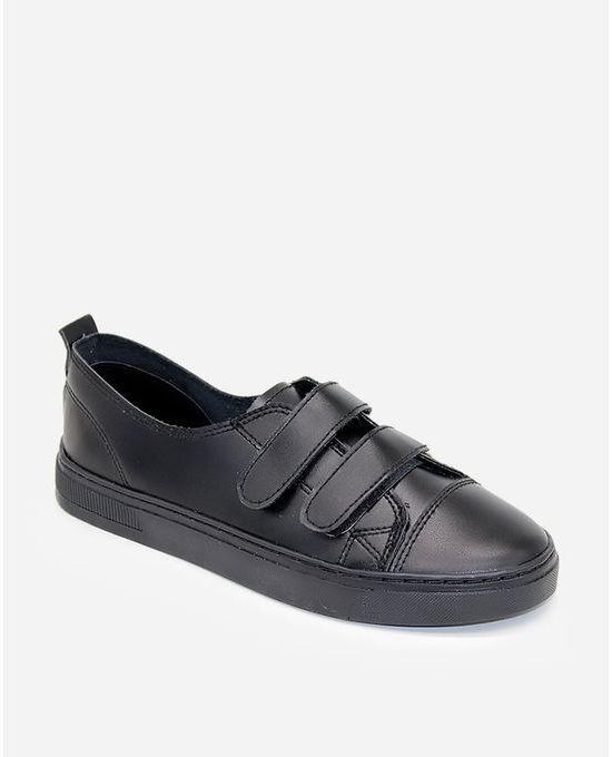 Tata Tio Leather Lace Up Sneaker - Black