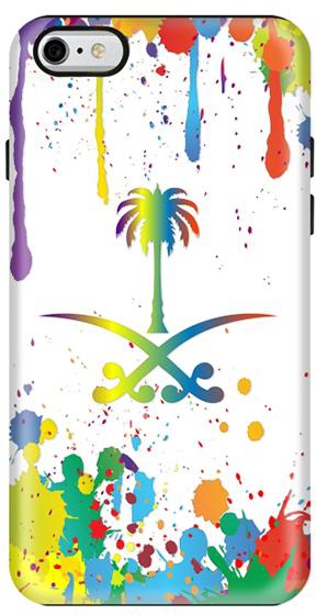 Stylizedd Apple iPhone 6 Premium Dual Layer Tough case cover Gloss Finish - Colorful Saudi I6-T-170