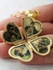 Vintage Four Leaf Clover Layered Picture Box Pendant Necklace