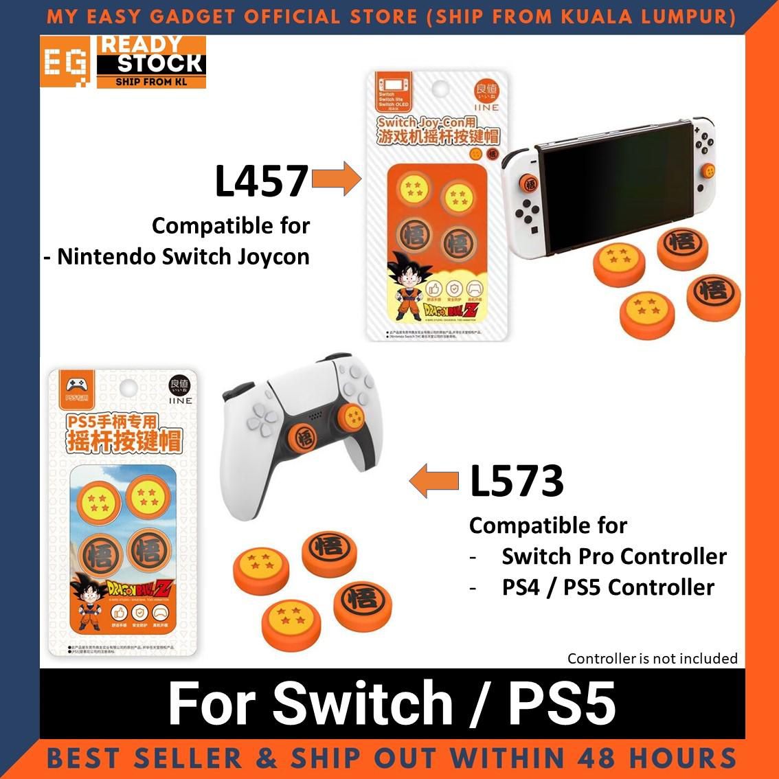 PS5 / Nintendo Switch Pro Dragon Ball Thumb Stick Grip Case L457 L573