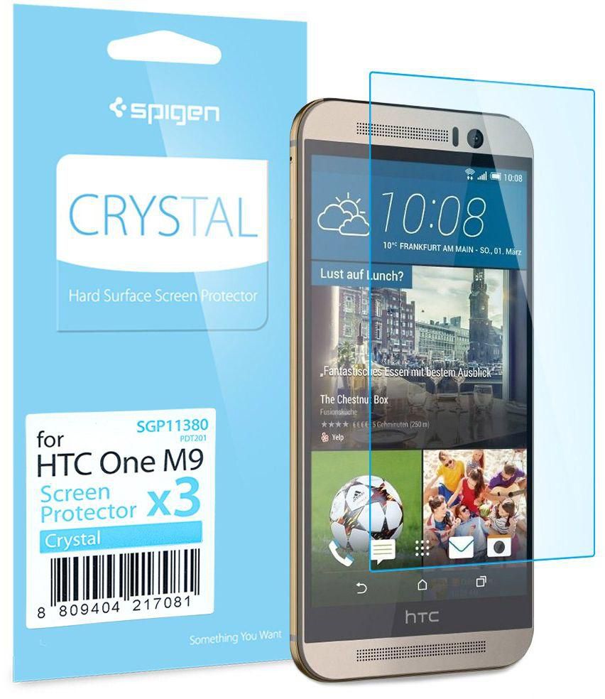 Spigen HTC One M9 CRYSTAL Screen Protector 3 pc set - Japan Film