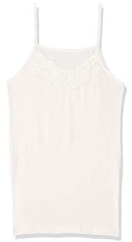 Dahab Plain Chest Lace-detail Spaghetti Straps Cotton Undershirt for Women - Beige, XXL