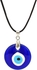 Evil Eye Pendant Necklace, Blue Eyes Pendant, Leather Rope For Protection