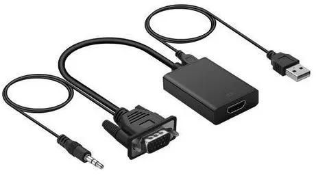 VGA To HDMI Output 1080P HD Audio TV AV HDTV Video Cable Converter Adapter
