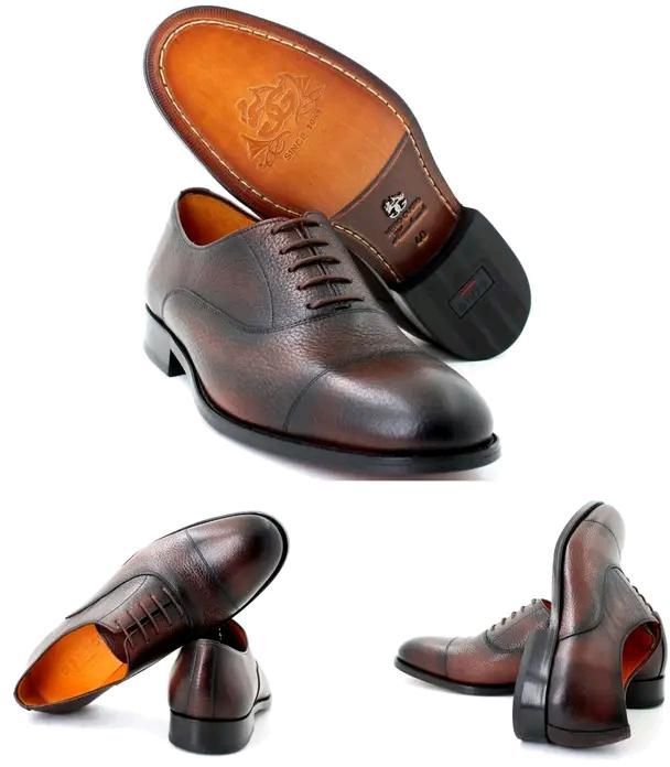 Italian Brown Leather Oxford Shoe